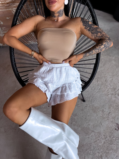 Beige crop tops "MINI LADY"